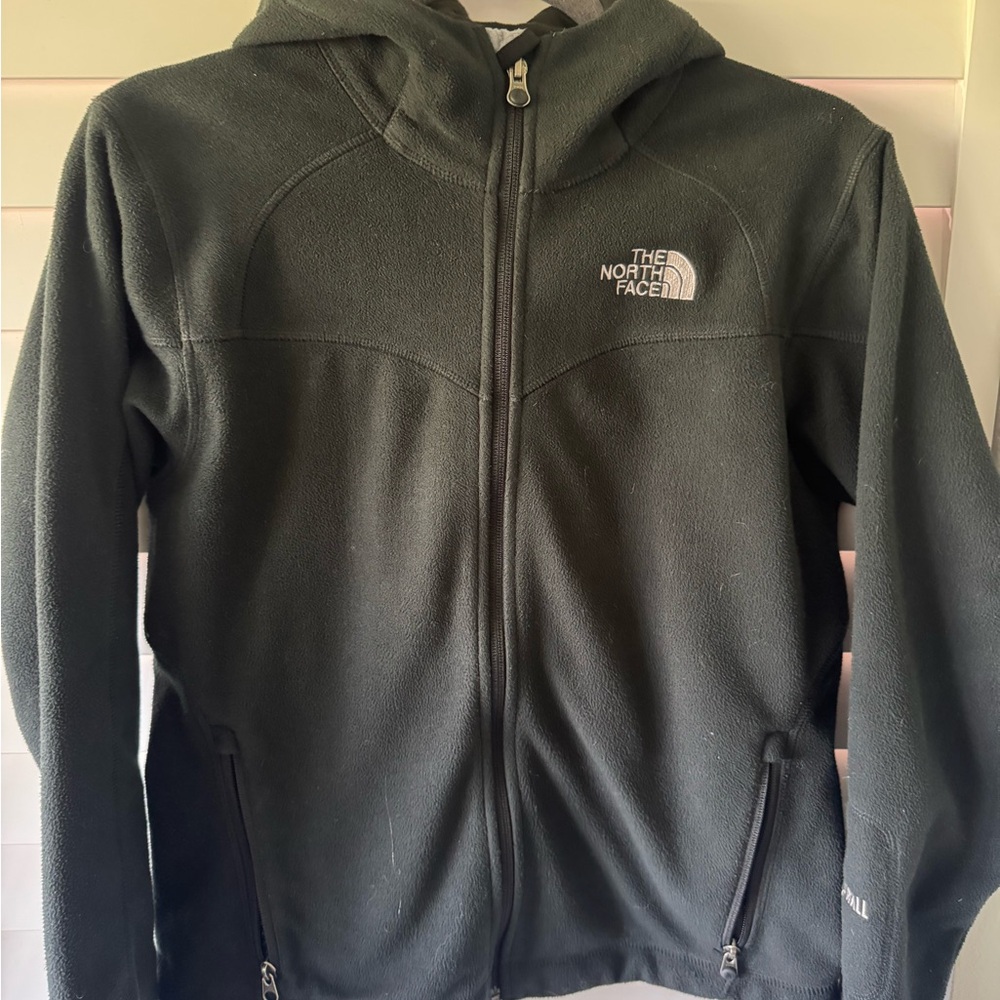 The North Face Dark Gray/Black Hooded Fleece Jacket